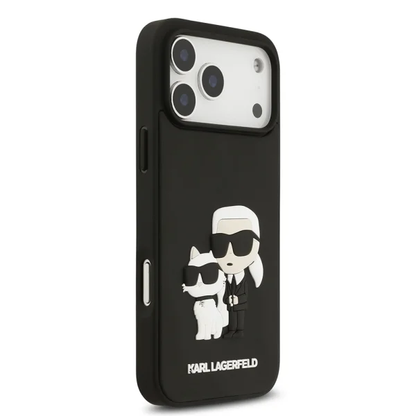 Калъф Karl Lagerfeld 3D Rubber Karl and Choupette Case за iPhone 18 Pro Max, черен 4