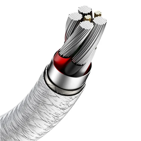 Cable Baseus Cafule Metal Series,USB-A - USB-C ,66W, 1m, white 5