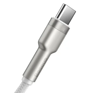 Cable Baseus Cafule Metal Series,USB-A - USB-C ,66W, 1m, white 4