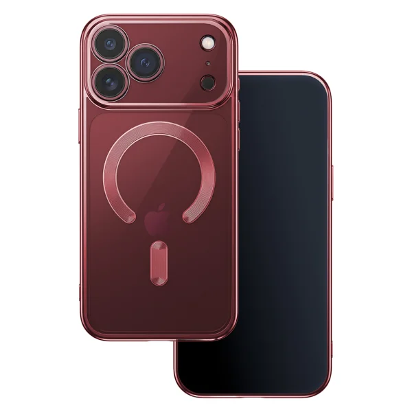 Color Chrome Mag case, compatible with MagSafe for iPhone 18 Pro Max, dark red 1