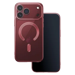 Color Chrome Mag case, compatible with MagSafe for iPhone 18 Pro Max, dark red
