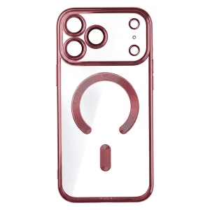 Color Chrome Mag case, compatible with MagSafe for iPhone 18 Pro Max, dark red 2