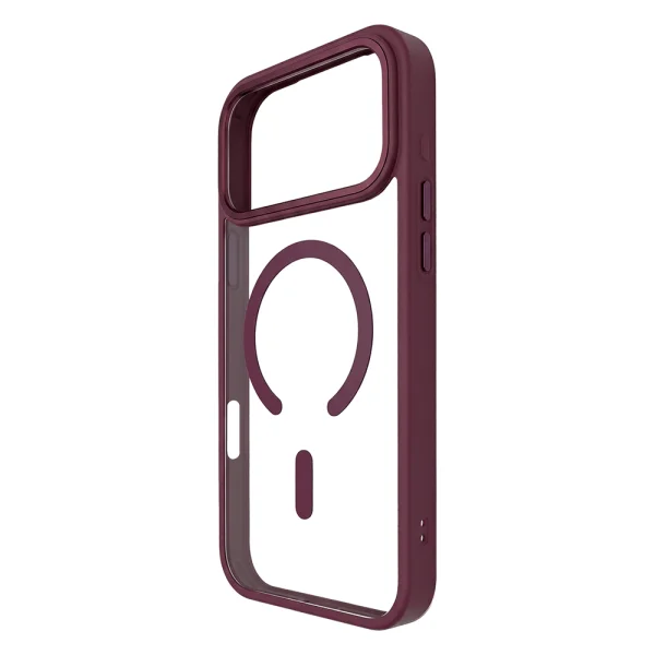 Color Clear Mag case, compatible with Magsafe for iPhone 18 Pro Max, dark red 2