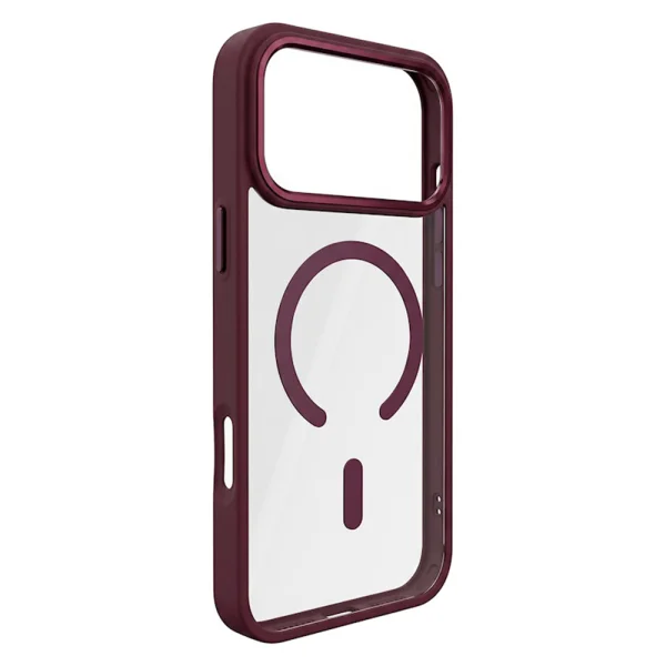 Color Clear Mag case, compatible with Magsafe for iPhone 18 Pro Max, dark red 3