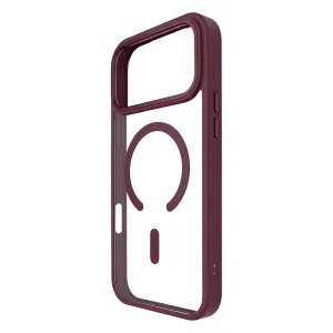 Color Clear Mag case, compatible with Magsafe for iPhone 18 Pro Max, dark red 2