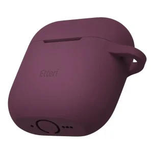 Силиконов Калъф Etteri за AirPods 4, тъмночервен 2