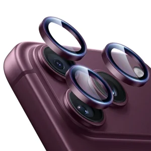 Стъклен Протектор за камера за iPhone 18 Pro, тъмночервен
