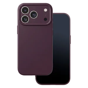Калъф Silicon за iPhone 18 Pro, тъмночервен