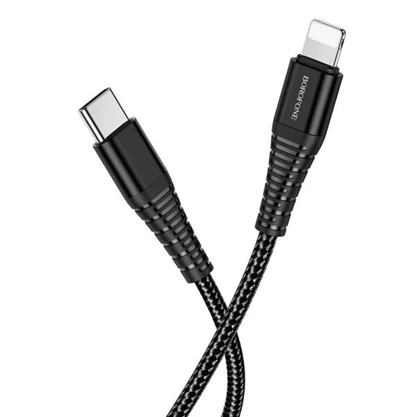 USB cable Borofone BX56 Delightful - Type C to Lightning - PD 20W 1m, Black 3