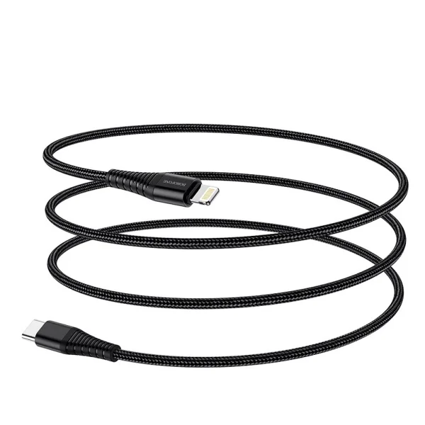 USB cable Borofone BX56 Delightful - Type C to Lightning - PD 20W 1m, Black 1