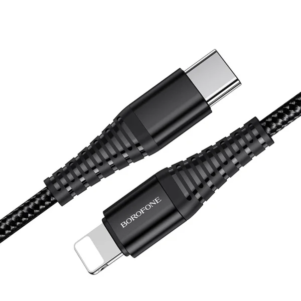 USB cable Borofone BX56 Delightful - Type C to Lightning - PD 20W 1m, Black 2