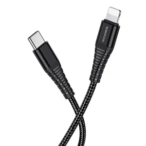 USB cable Borofone BX56 Delightful - Type C to Lightning - PD 20W 1m, Black 3
