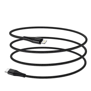 USB кабел Borofone BX56 Delightful - Type C to Lightning - PD 20W 1m, Черен