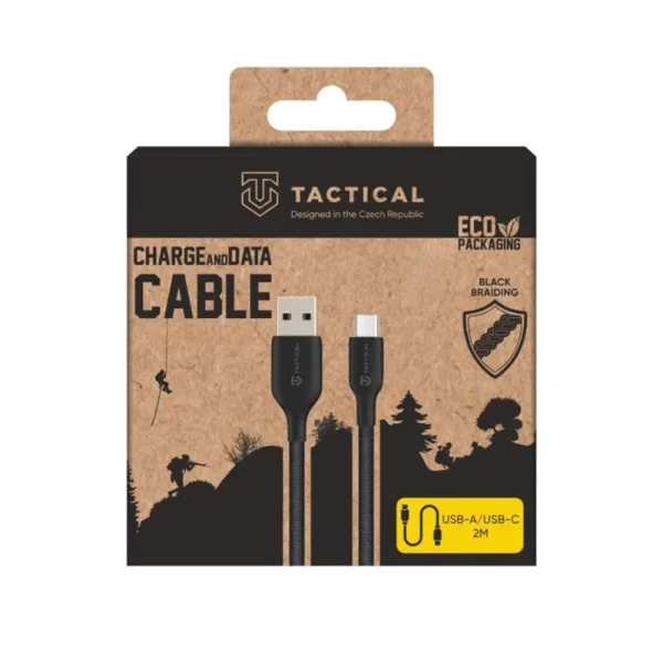 Кабел Tactical Stitch Thread, USB-A/USB-C, 2m, черен 3